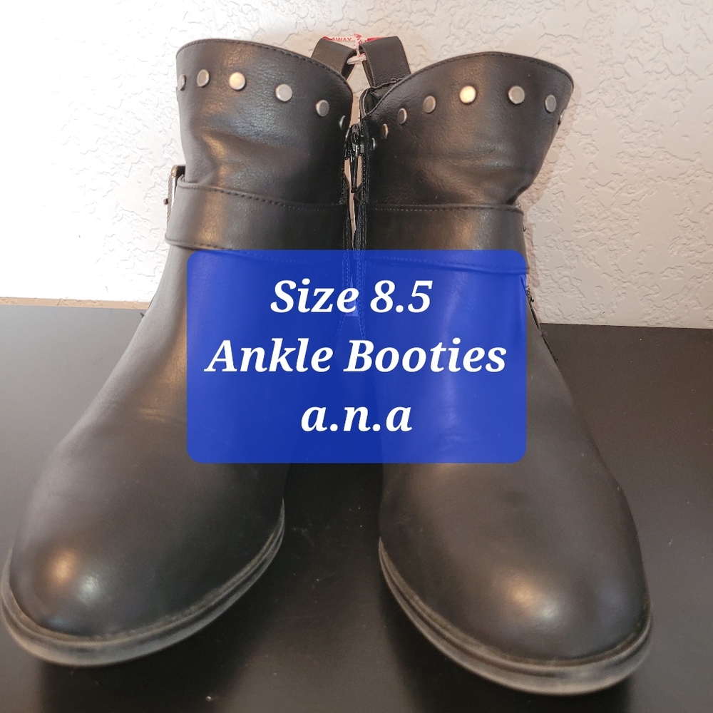 Black Ankle Booties by a.n.a. size 8.5